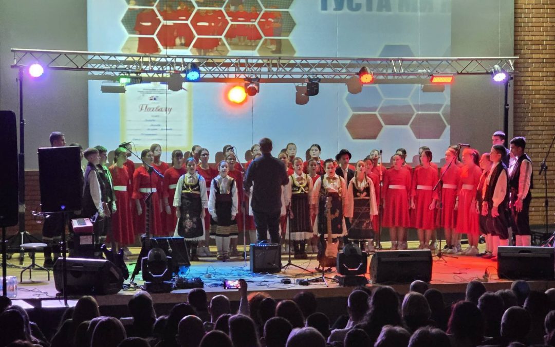 ОДРЖАН ГОДИШЊИ КОНЦЕРТ ШКОЛСКОГ ХОРА, БЕНДА „АРТЕРИЈЕ“ И ПРОФЕСОРА